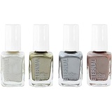 Eternal Collection  4 Piece Set: Long Lasting, Quick Dry, Mirror Shine Nail Polish  Hardener, Bright and Shiny Finish - 0.46 Fluid Ounces Each (Pearl Nudes)