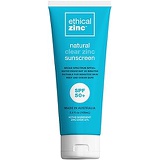 Ethical Zinc SPF 50+ Natural Mineral Zinc Sunscreen Sensitive, Reef Safe, Dries Clear - Australian Made Water Resistant Broad Spectrum Suitable for Kids Face and Body