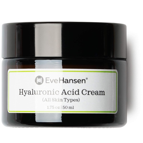  Eve Hansen Hyaluronic Acid Cream for Face | Natural Face Moisturizer, Neck Cream, Anti-Wrinkle Cream | Anti Aging Face Cream for Women, Mens Moisturizer for Face w/ Organic Botanic