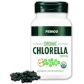 FEBICO Organic Chlorella Tablets- 500mg, 180 Counts, 30 Days Supply- USDA, Naturland, Halal Certified- Vegan, Non-GMO, High Dietary Fiber, Rich Protein Best Green Superfoods