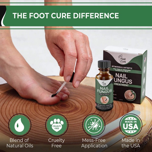  FOOT CURE Extra Strong Nail Fungus Treatment -Made in USA, Best Nail Repair Set, Stop Fungal Growth, Effective Fingernail & Toenail Health Care Solution, Fix & Renew Damaged, Broken, Cracked