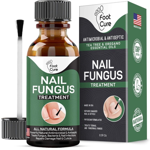  FOOT CURE Extra Strong Nail Fungus Treatment -Made in USA, Best Nail Repair Set, Stop Fungal Growth, Effective Fingernail & Toenail Health Care Solution, Fix & Renew Damaged, Broken, Cracked