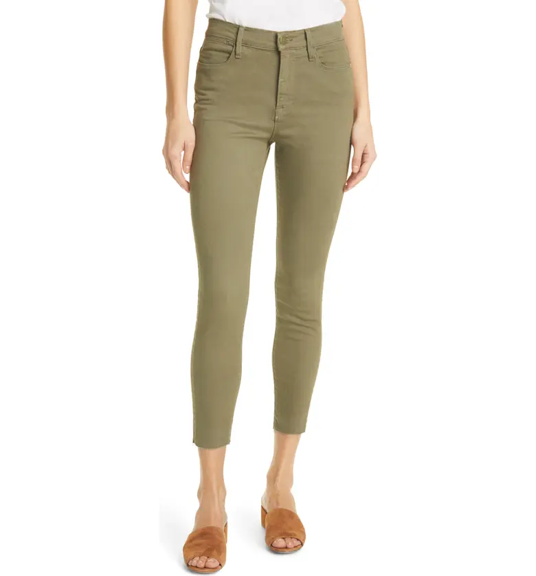 FRAME Le High Waist Crop Skinny Jeans_WASHED MILITARY