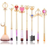 Feimeng jewelry 8Pcs Sailor Moon Makeup Brushes - Professional Cosmetic Makeup Tool Sets & Kits for Daily Use Pink Drawstring Bag Included, Valentines Day/Thanksgiving/Birthday Gift for Fans (A-Pr