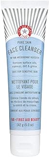 First Aid Beauty Pure Skin Face Cleanser, Sensitive Skin Cream Cleanser with Antioxidant Booster  5 oz.