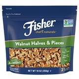 Fisher Nuts Chefs Naturals Walnut Halves & Pieces, 10oz, Naturally Gluten Free, No Preservatives, Non-GMO
