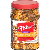 Fisher Nuts Fisher Snack Honey Roasted Mixed Nuts with Peanuts, 24 oz, Cashews, Almonds, Filberts, Pecans