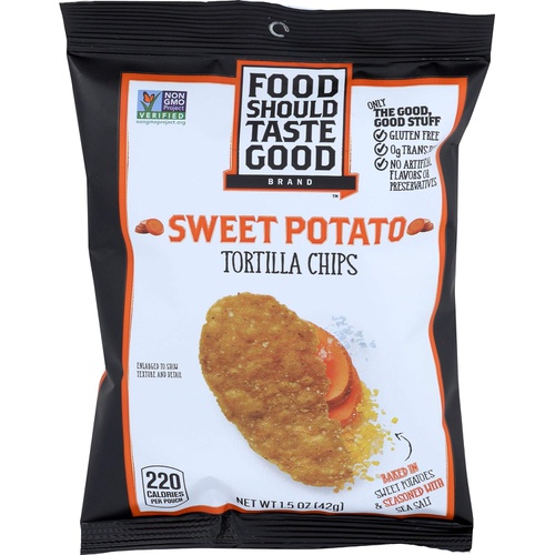  Food Should Taste Good, Tortilla Chips Sweet Potato, 1.5 Ounce