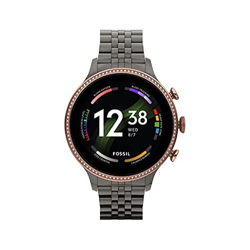 파슬 Fossil Womens Gen 6 Touchscreen Smartwatch with Speaker, Heart Rate, Blood Oxygen, GPS, Contactless Payments and Smartphone Notifications