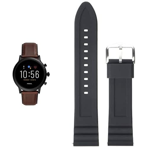 파슬 Fossil Gen 5 Carlyle Stainless Steel Touchscreen Smartwatch with Speaker, Heart Rate, GPS, Contactless Payments, and Smartphone Notifications