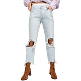 Free People Maggie Ripped Crop Straight Leg Jeans_PARADISE BLUE