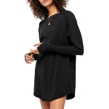 Free People Arden Extra Long Cotton Top_BLACK