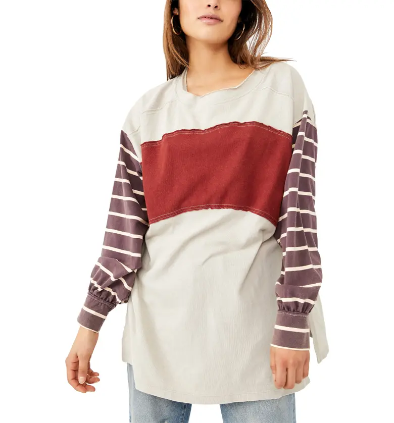 Free People We the Free by Free People Awesome Long Sleeve T-Shirt_BERRY COMBO