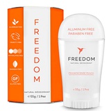 Freedom Natural Aluminum Free Deodorant Stick For sensitive Skin for Women & Men - Cruelty Free, and It REALLY works, Frankincense Peach