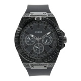 GUESS 47 mm Zeus Multifunction with Crystals Matte Dial Smooth Silicone Strap GW0208G5