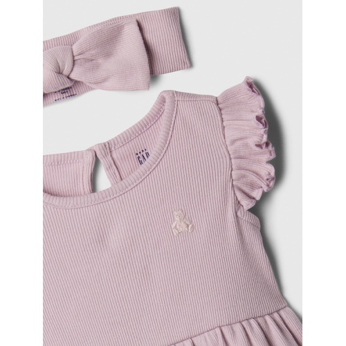 갭 Baby Ribbed Three-Piece Outfit Set