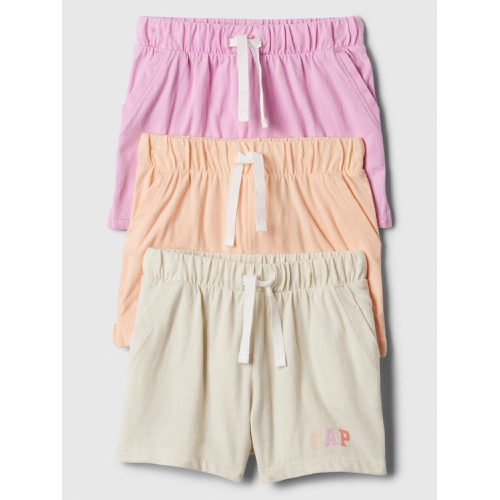 갭 babyGap Logo Pull-On Shorts (3-Pack)