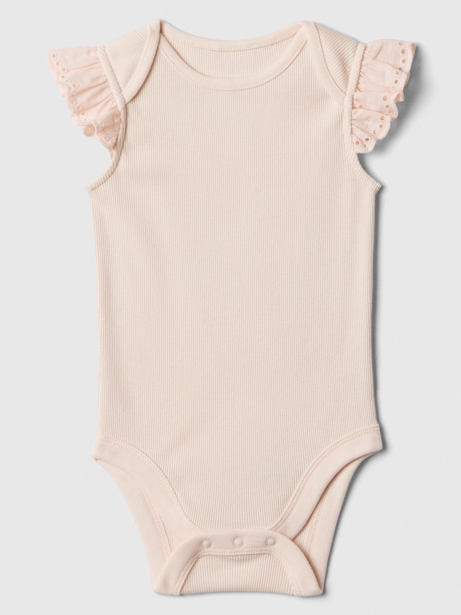 갭 Baby Ribbed Flutter Sleeve Bodysuit
