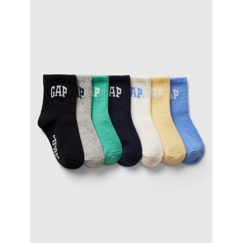 갭 babyGap Logo Crew Socks (7-Pack)