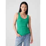 Ribbed Scoopneck Tank Top