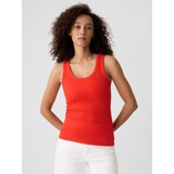 Ribbed Scoopneck Tank Top