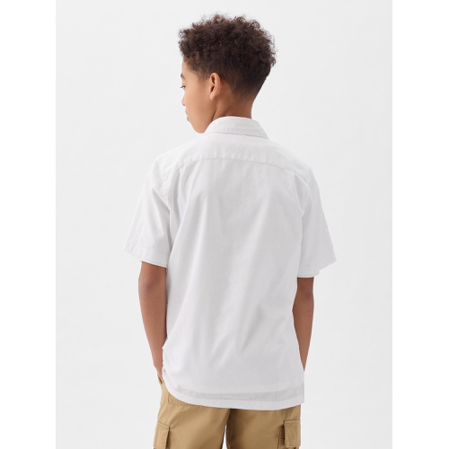 갭 Kids Linen-Cotton Shirt
