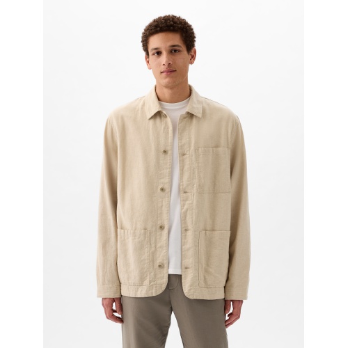 갭 Linen-Cotton Chore Jacket