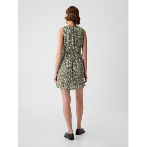 갭 Textured Crinkle Empire Waist Mini Dress