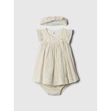 Baby Crinkle Gauze Stripe Dress Set