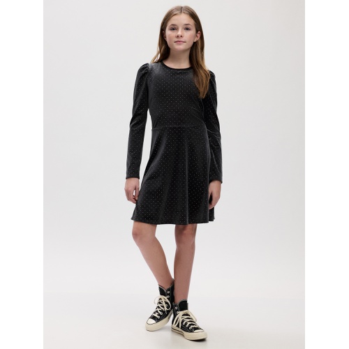 갭 Kids Velvet Skater Dress