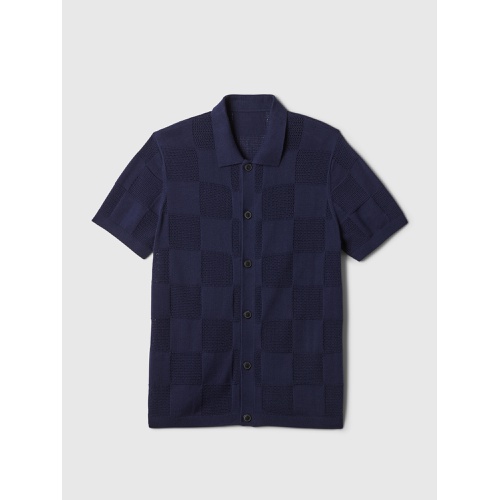 갭 Textured Polo Shirt