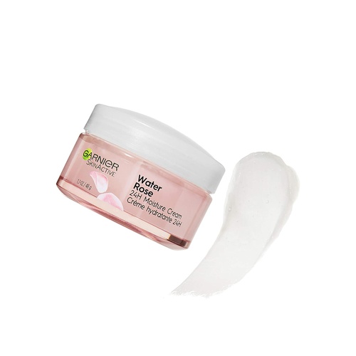  Garnier SkinActive 24H Moisture Cream with Rose Water and Hyaluronic Acid, Face Moisturizer, For Normal to Dry Skin, 1.7 Fl Oz