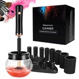 Gbrand Electric Makeup Brush Cleaner and Dryer Machine Spinner with 8 Rubber collars Wash and Dry in Seconds Cosmetic Cleaning Tool