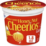 General Mills Cereal Honey Nut Cheerios Cups, Cereal with Oats, Gluten Free, 1.8 oz, 12 Cups