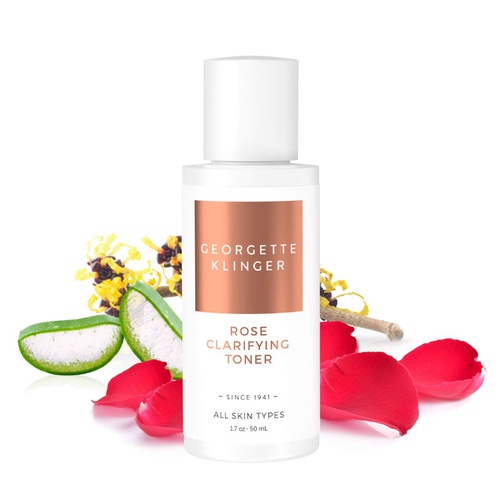  Georgette Klinger Rose Clarifying Face Toner  Alcohol & Fragrance Free Facial Astringent to Deep Clean, Hydrate and Soften Skin for a Clear, Even Complexion -Travel size