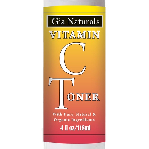  Gia Naturals Vitamin C Facial Toner. Pure, Natural and Organic. Freshner. Antioxidants, Age-Fighting, Brightens, Reduces Pores, PH Balances, Made in USA