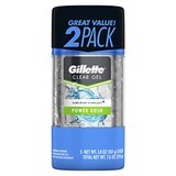 Gillette Clear Gel Power Rush Anti-Perspirant Deodorant, 3.8 Oz, Pack of 2