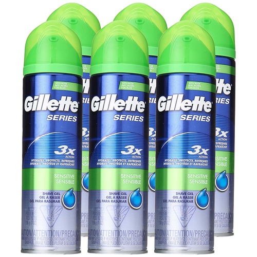  Gillette Series 3X Shave Gel Sensitive (6 Pack)