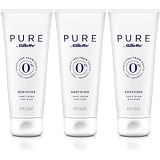 PURE by Gillette Soothing Shave Cream with Aloe, 6 Ounce (Pack of 3)