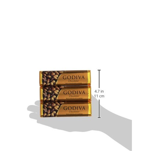  Godiva Milk Chocolate Bar with Almonds, 1.5000-ounces (Pack of 8)