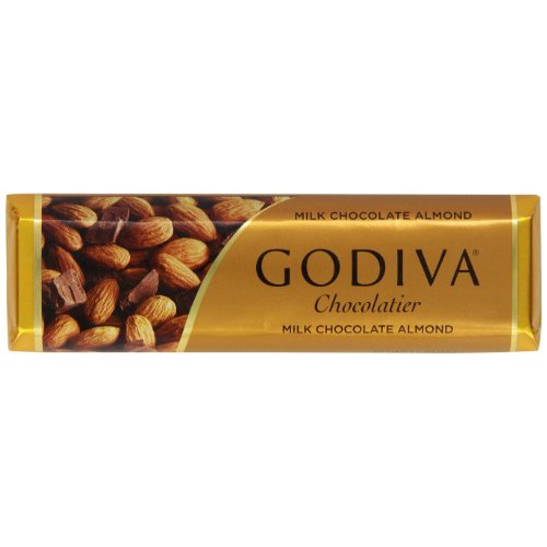  Godiva Milk Chocolate Bar with Almonds, 1.5000-ounces (Pack of 8)
