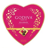 Godiva Valentines Day Heart Box Goldmark Assorted Chocolate Heart Box (Light Red, 14 CT - 5.25 OZ)