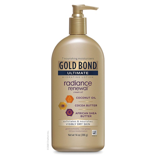  Gold Bond Ultimate 1 Count Radiance Renewal, COCONUT OIL, SHEA BUTTER & COCOA BUTTER, 14 Oz