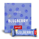 good! Snacks Vegan Blueberry Protein Bar | Gluten-Free, Plant Based, Low Sugar, Kosher, Soy Free, Non GMO | 15g Protein (12 Bars)