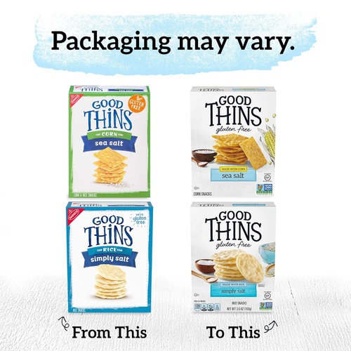  Good Thins (GOOYT) Good Thins Gluten Free Rice and Corn Crackers Variety Pack, 4 Boxes