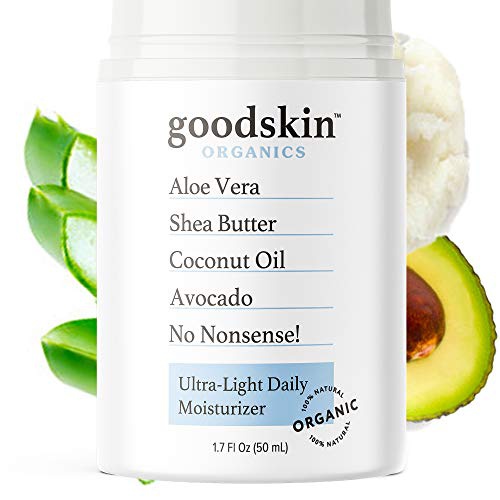  GoodSkin Organic Face Moisturizer for Women and Men - Natural Hydrating Day & Night Face Cream for Dry & Oily Skin - Non-Greasy & Gentle Moisturizer for Face Anti-Wrinkle Anti Aging Skin Ca
