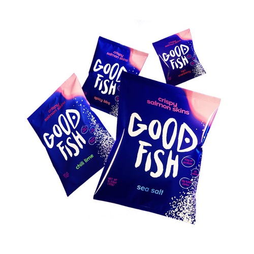  GOODFISH Crispy Salmon Skin Chips - Discovery Pack (pack of 4)