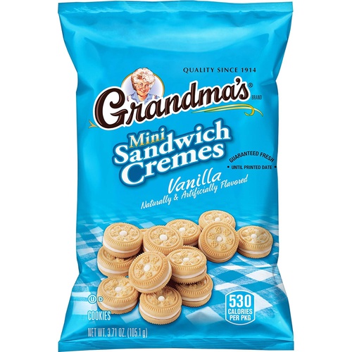 Grandmas Mini Cookies, Vanilla Creme, 3.71 Ounce (Pack of 24)