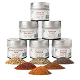 Gustus Vitae Ultimate Gourmet BBQ Seasoning Collection | Non GMO Verified | 6 Magnetic Tins | Artisanal Salts & Spice Blends | Crafted in Small Batches | #61