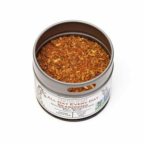  All Day Every Day Seasoning - Authentic Artisanal Gourmet Spice Mix - 1.9 oz - Magnetic Tin - Small Batch - Non GMO Project Verified - Gustus Vitae